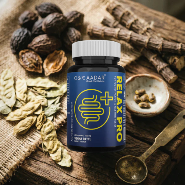 AADAR Ayurveda Relax Pro Capsule (Constipation & Gastric Relief) (60 Capsules)