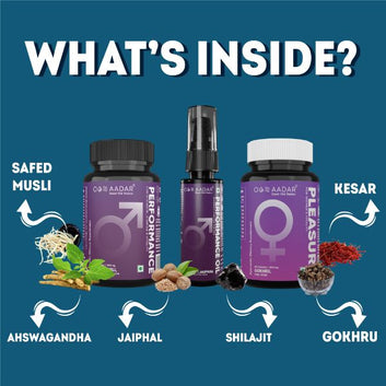 AADAR Ultimate Couple Wellness Combo Pack <br> (2 x 60 Capsules + 30mL)