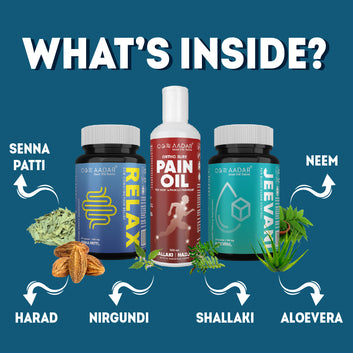 AADAR Old is Gold Combo Pack <br>  (2 x 60 Capsules + 1 x 100 ml)