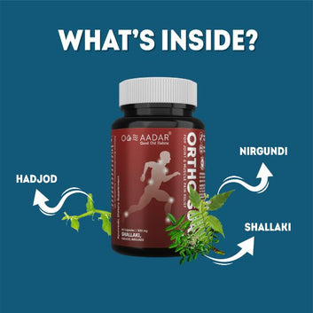 AADAR Ayurveda Ortho Sure Pain Capsule for Joint and Muscle Pain Relief<br> (60 Capsules)