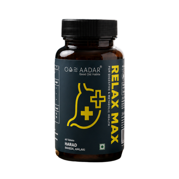 Aadar Relax Max Triphala Tablets | Daily Digestive & Metabolic Health | 60 Tablets, 550 mg
