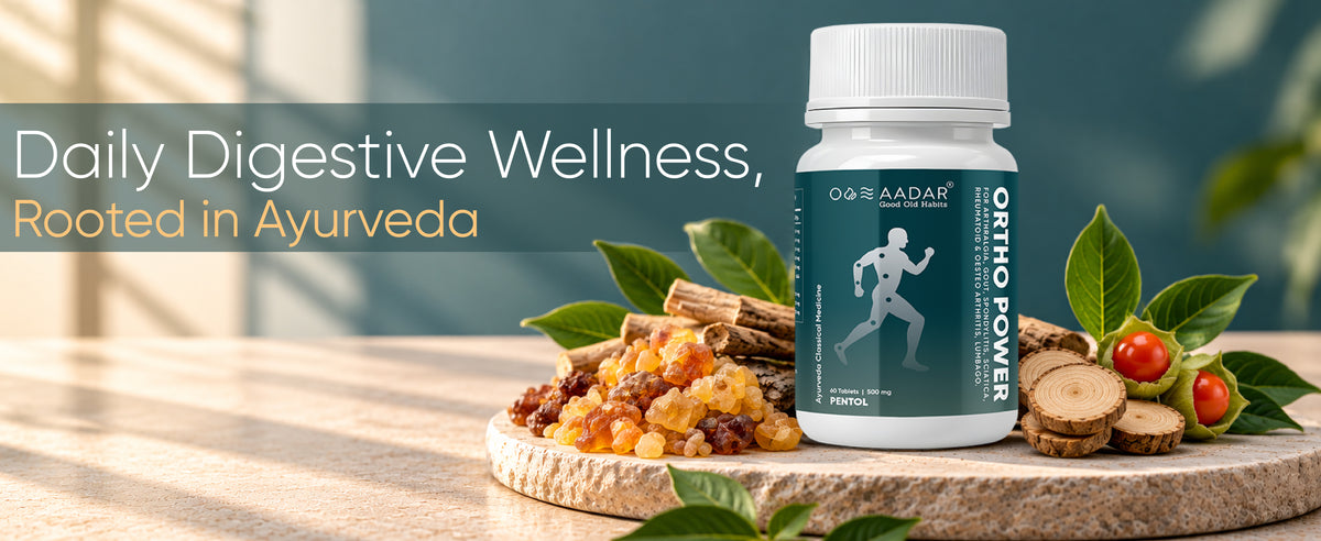 Aadar Ortho Power Tablets | Joint & Muscle Support | 60 Tablets, 500 mg A+ Banner