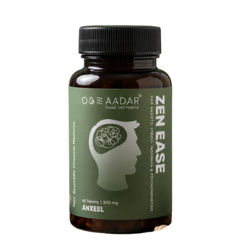 Aadar Zen Ease Tablets with Ashwagandha & Shatavari 500mg Aadar Zen Ease Tablets<br>  (60 Tablets, 500mg) | Stress & Sleep Support