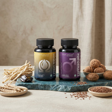 AADAR Ayurveda Performance and Natural Omega 3 Combo Pack for Wellness <br> (2 x 60 Capsules)