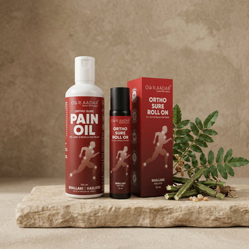 AADAR Ortho Sure Oil and Roll On Combo Pack for joint pain relief <br> (Roll On (30 ml) & Oil (100 ml))