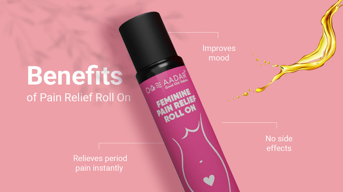 AADAR Ayurveda Good Period Roll On for Menstrual Cycle <br> (10 ml) A+ Banner