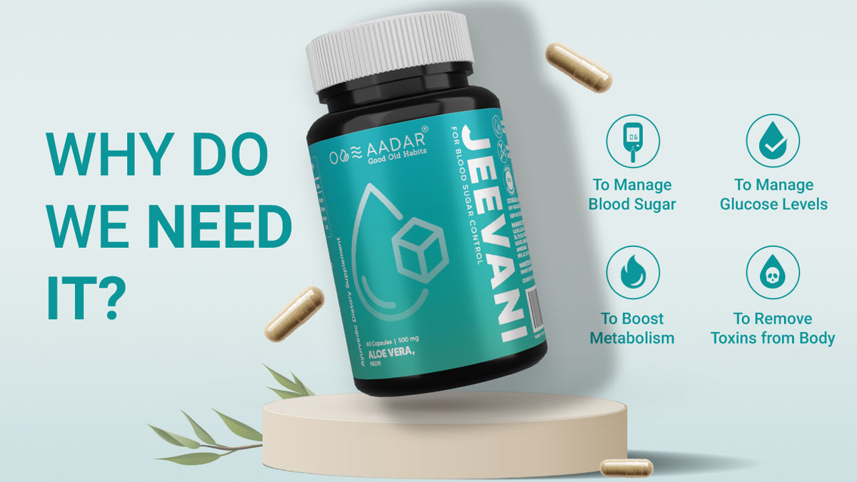 AADAR Ayurveda Jeevani Capsule  (Diabetes Control) <br> (60 Capsules) A+ Banner