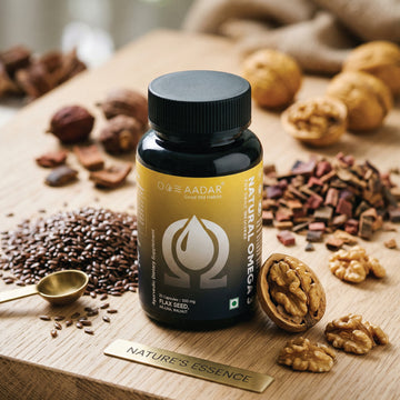 AADAR Ayurveda Natural Omega 3 for Brain and Heart Health  (60 Capsules)