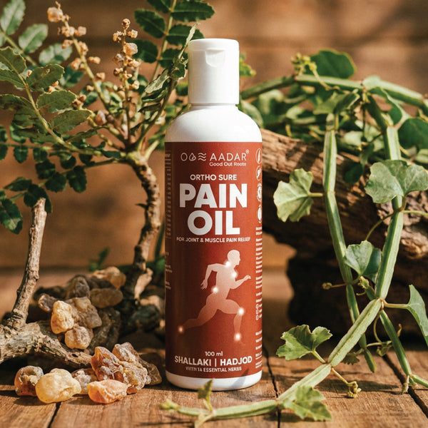 AADAR Ayurveda Ortho Sure Pain Oil for joint, muscle and knee pain relief (100 ml)