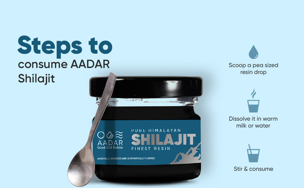 AADAR Ayurveda Pure Himalayan Shilajit - Finest Resin (15 g) Buy 1 Get 1 A+ Banner