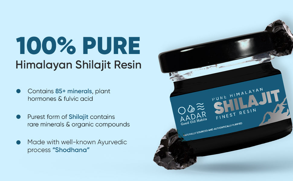 AADAR Ayurveda Pure Himalayan Shilajit - Finest Resin (15 g) Buy 1 Get 1 A+ Banner