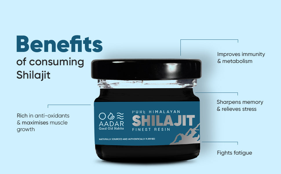 AADAR Ayurveda Pure Himalayan Shilajit - Finest Resin (15 g) Buy 1 Get 1 A+ Banner