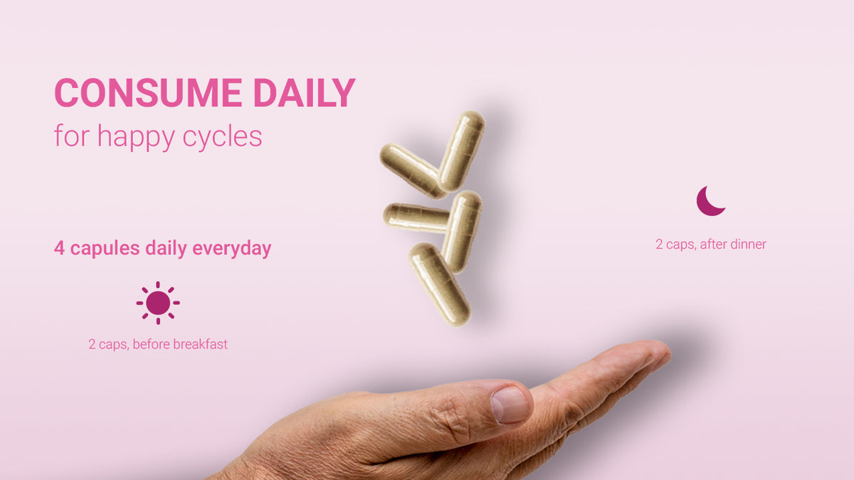 AADAR Ayurveda Good Period Capsule, Regulates menstrual cycle (Period Pain Relief) <br> (60 Capsules) A+ Banner