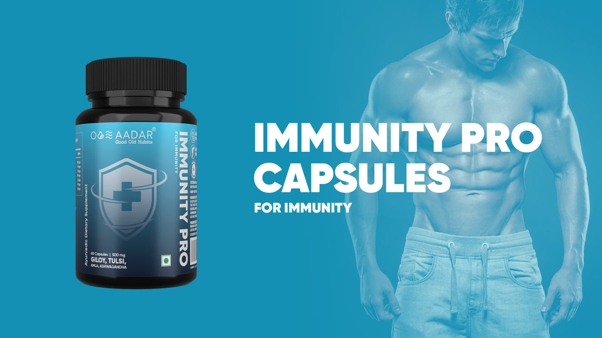 AADAR Ayurveda Immunity Pro Capsule <br> (60 Capsules) A+ Banner