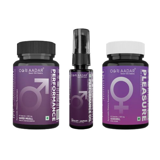 AADAR Ultimate Couple Wellness Combo Pack <br> (2 x 60 Capsules + 30mL)