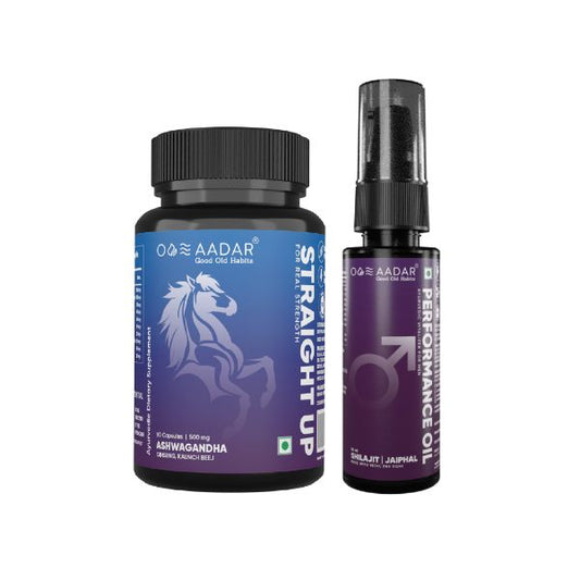 AADAR Ayurveda Real Strength for Men Combo Pack <br> (60 Capsules + 30 ml)