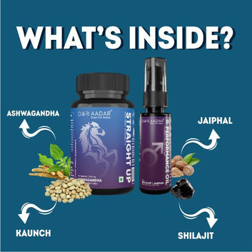 AADAR Ayurveda Real Strength for Men Combo Pack <br> (60 Capsules + 30 ml)