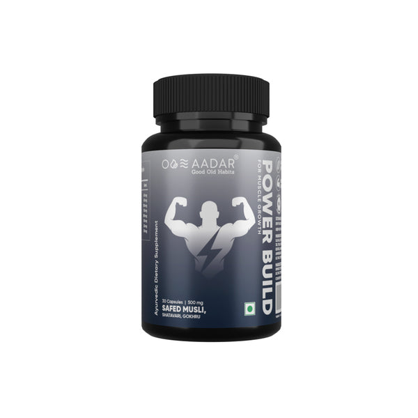 AADAR Ayurveda Power Build Capsule (Natural Muscle Builder) <br> (30 Capsules)