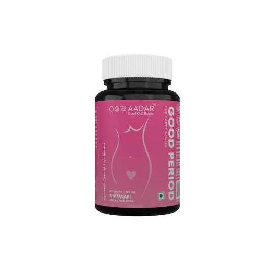 AADAR Ayurveda Good Period Capsule, Regulates menstrual cycle (Period Pain Relief) <br> (60 Capsules)