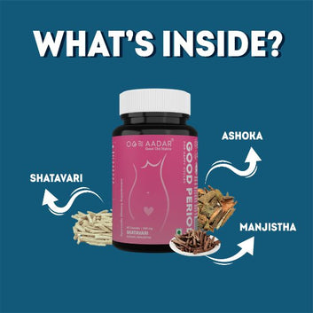 AADAR Ayurveda Good Period Capsule, Regulates menstrual cycle (Period Pain Relief) <br> (60 Capsules)